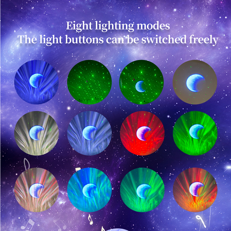 Bluetooth Speaker Aurora Moon Light 7