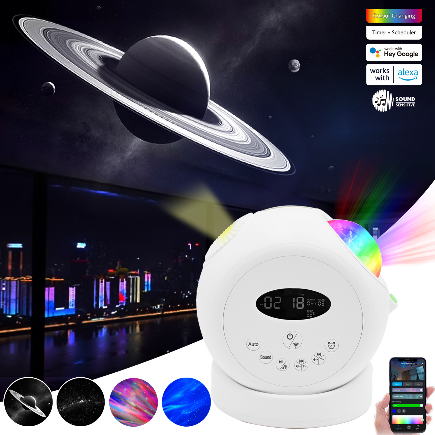 Aurora Starry Sky Projector Light