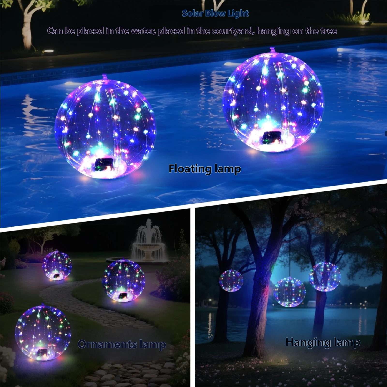 Solar-Powered Swimming Pool Floating Ball Light