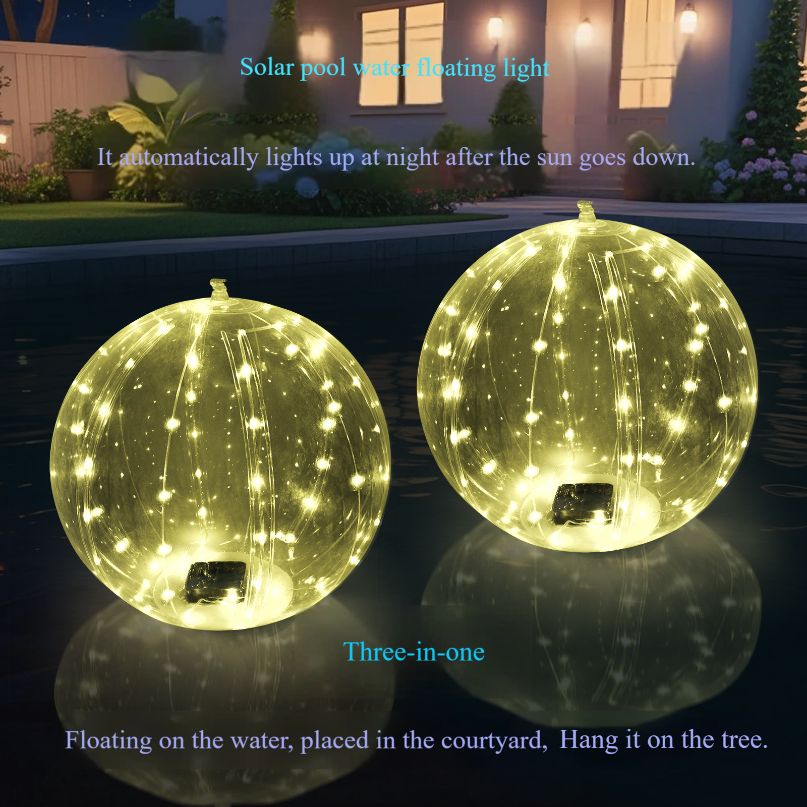 Solar-Powered Swimming Pool Floating Ball Light