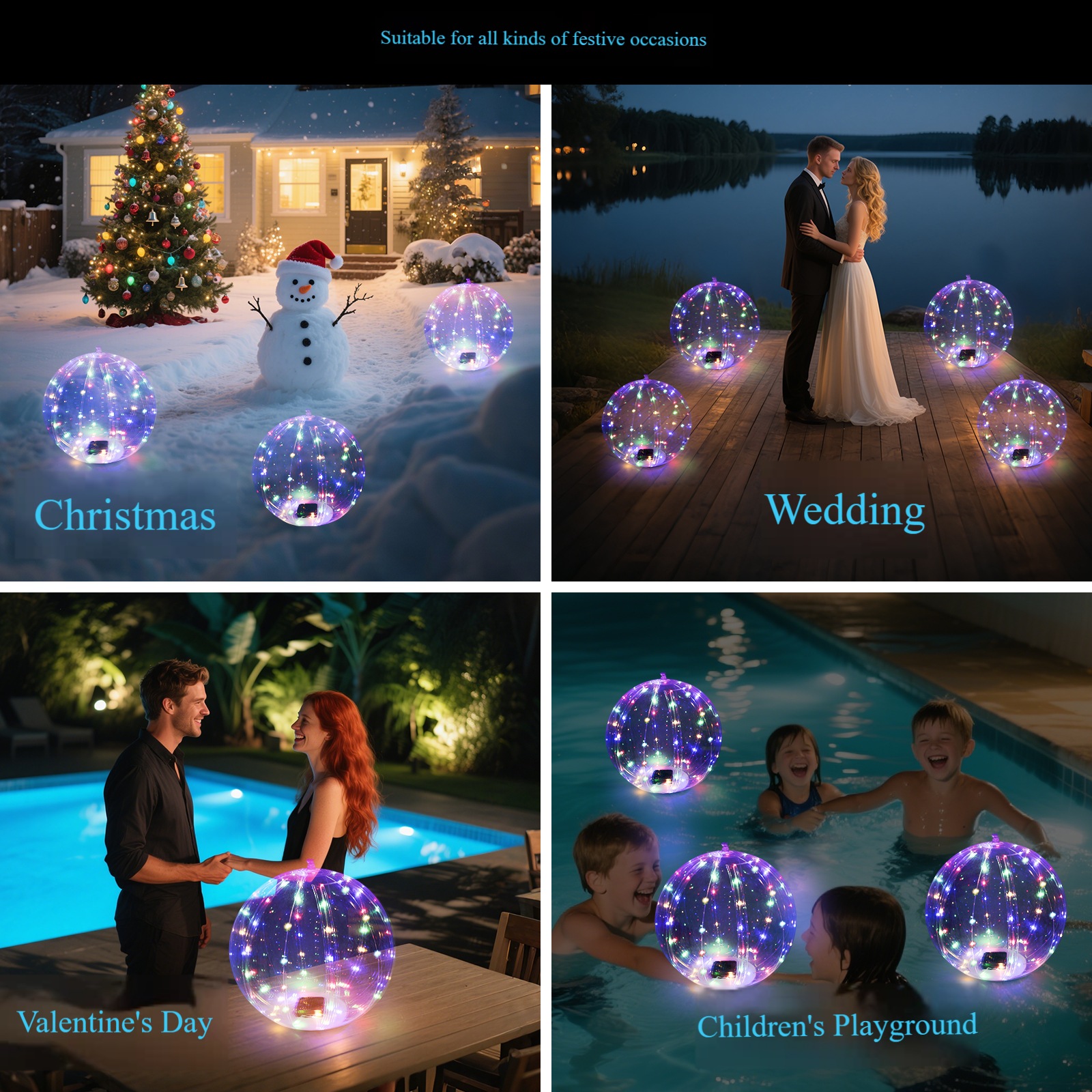 Solar-Powered Swimming Pool Floating Ball Light 3