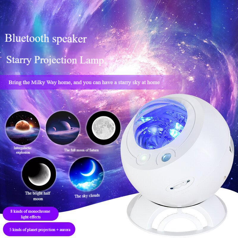 Bluetooth Speaker Aurora Starry Sky Projector Light