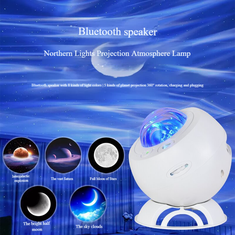 Bluetooth Speaker Aurora Starry Sky Projector Light 2