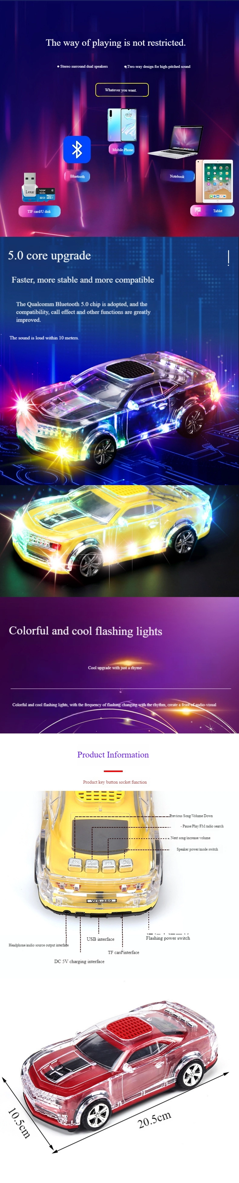 Altavoz para modelo de coche