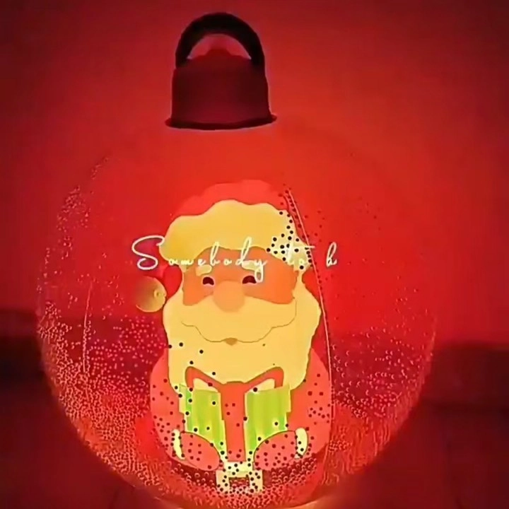 新款透明球+圣诞老人装饰灯