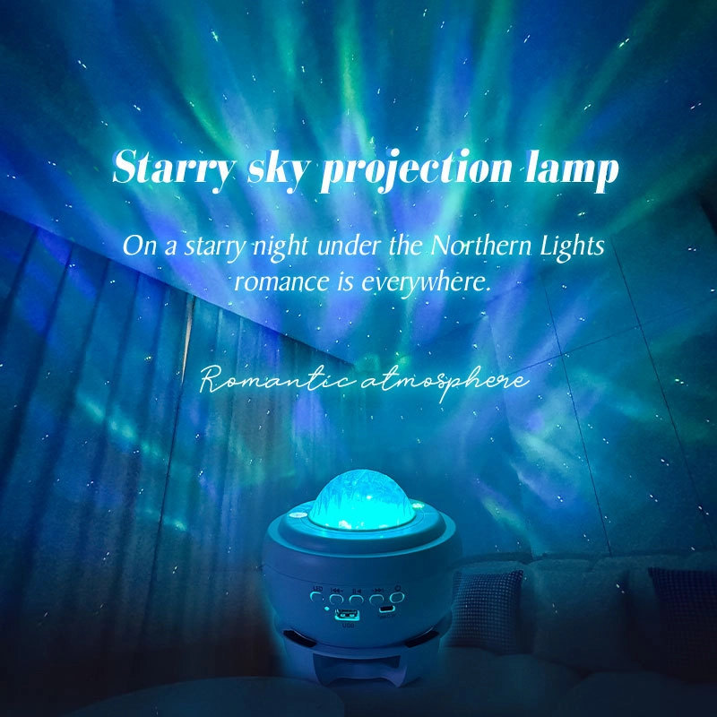 Rechargeable Bluetooth Speaker with Aurora & Moon Light